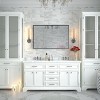 NicBex Glossy Bathroom Mirror for Wall, Metal Framed Corner Mirror, Farmhouse Vanity Mirror, Hangs Horizontally or Vertically - 3 of 4