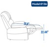 Runesay Beige fabric large manual recliner for living room - 3 of 4