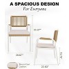 Patio Rattan Chairs Set of 2, 2 Piece Outdoor Dining Chairs with Cushions for All Weather, Armchair with Armrests, Metal Frame for Patio - 3 of 4