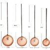 Storied Home Farmhouse Textured Copper Ladles with Metal Handles, Set of 4 Sizes in Drawstring Bag - 3 of 4