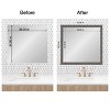 Amanti Art Mirror Makeover Bathroom Mirror Frame Border Kit - Fully Assembled Peel and Stick Frame - Mirror NOT Included - Rustic Plank Narrow Trim - 4 of 4