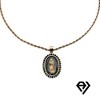 Aria Jeweler 2mm Rope Chain With Black St Mary Pendent - 2 of 4