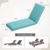 Aoodor 72 x 21 x 3 Inches Patio Chaise Lounger Cushions, Olefin Fabric Slipcovers with Sponge Foam, Set of 2 - 4 of 4
