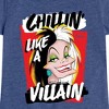 Girls' - Disney Villains - Cruella Chillin Like A Villain Fitted Short Sleeve Graphic T-Shirt - 2 of 4