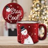 Courtside Market Stay Cool Red Cozy 15 oz Artisan Ceramic Mug & Coaster Set - 2 of 2