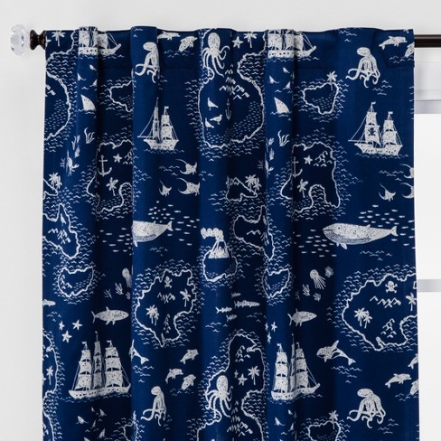 84 Treasure Island Blackout Window Curtain Panel Pillowfort