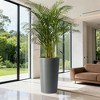 ORRD 2 Pack Tall Square Planters, 21.7 Inch Modern Large Outdoor Flower Pots, Matte Grey Tapered Garden Planter Box for Patio Porch Indoor - 2 of 4