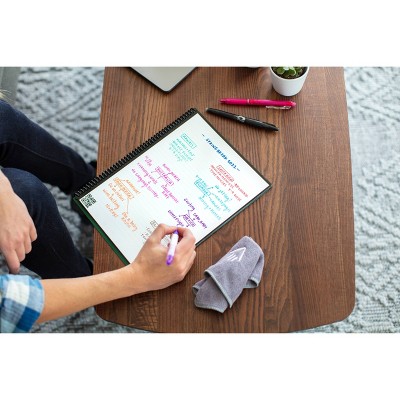 Black Letter Size Smart Reusable Spiral Notebook
