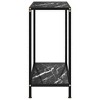 vidaXL Console Table Black 23.6 in.x13.8 in.x29.5 in. Tempered Glass - 3 of 4