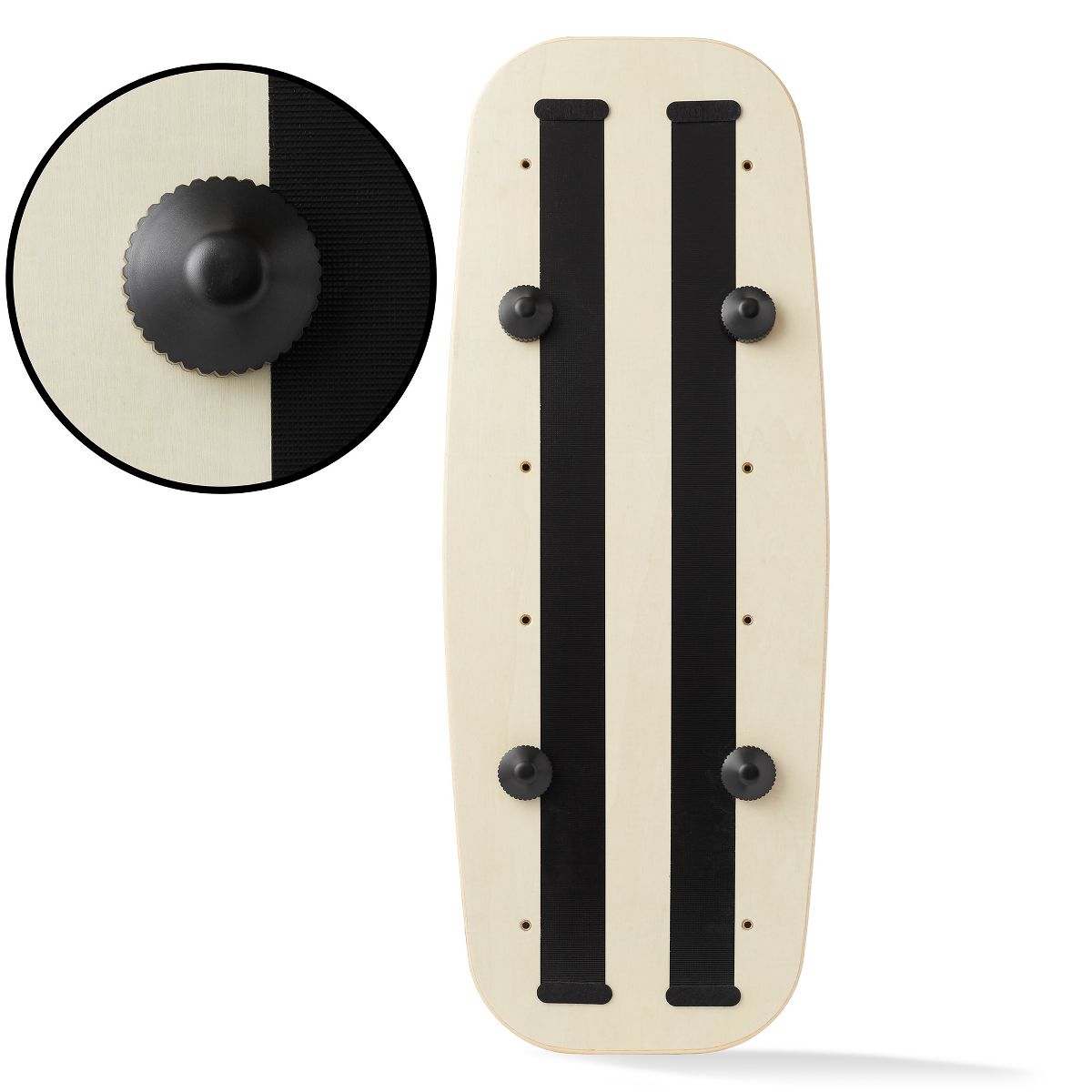 Philosophy Gym Balance Board - Wooden Balance Trainer with Adjustable Stoppers - thumbnail 4