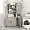 51.1 inch large Litter Box Enclosure with Platform and  4 Layer Storage Shelves,Hidden Cat House & Washroom Cabinet - 4 of 4
