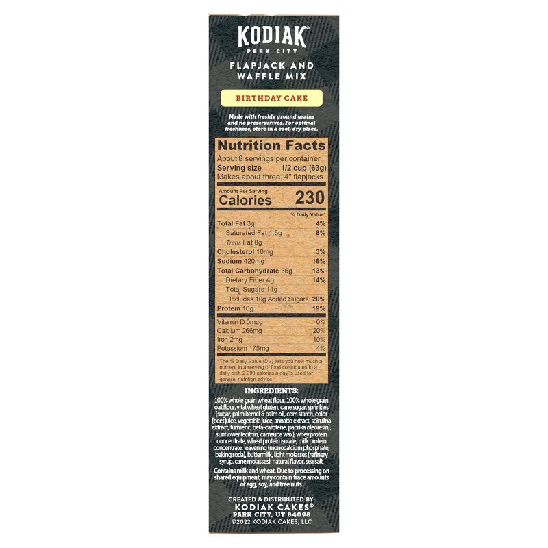 Kodiak Protein-Packed Flapjack &#38; Waffle Mix Birthday Cake - 18oz, 5 of 11