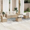 vidaXL Garden Sofa Set Beige, Cream White - 2 of 4