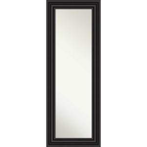 20" x 54" Non-Beveled Colonial Black Full Length on The Door Mirror - Amanti Art: Includes Hanging Hardware, Polystyrene Frame - 1 of 4