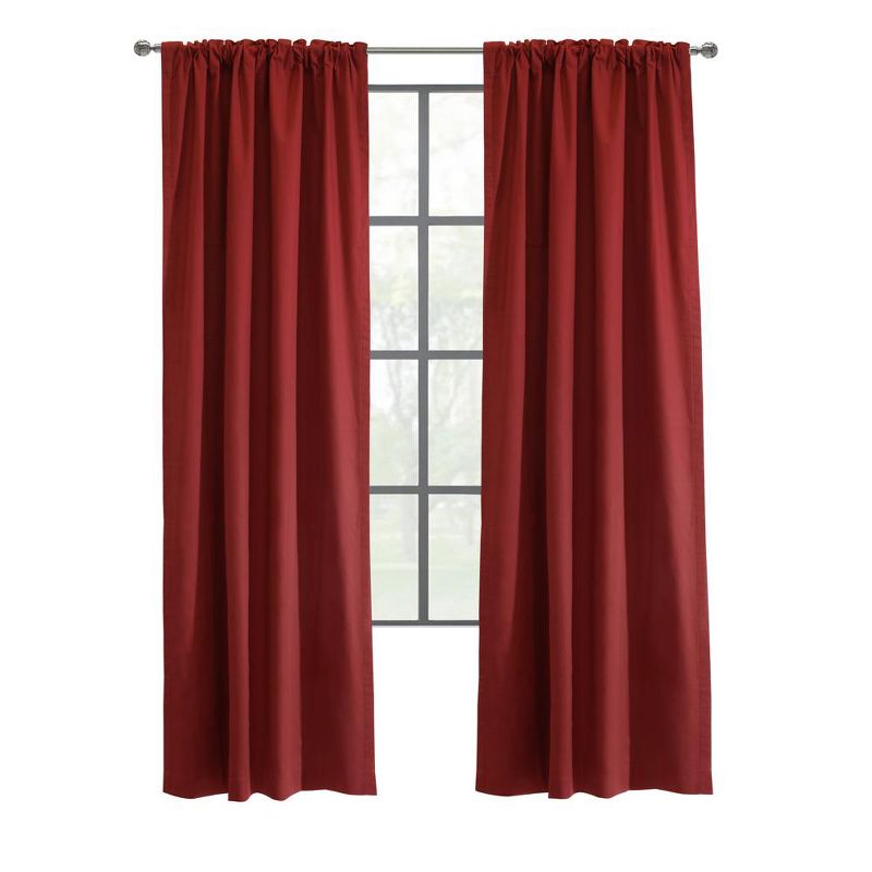 Thermalogic Weathermate Topsions Room Darkening Provides Daytime and Nighttime Privacy Curtain Panel Pair Burgundy, 2 of 6