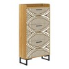 Resenkos Yardi Yard Wood Shoe Storage Cabinet, Narrow Closet Shoe Organizer Rack for Entryway, Brown - 3 of 4