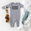 The Juniper Shop Kiddo Checkered Baby Romper - 18 Month - Heather Grey - image 2 of 3