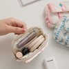 Anna-Kaci Women's Quilted Floral Coin Purse - Small Lightweight Cosmetic Bag with Zipper and Snap Pocket - 2 of 3