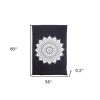 HomeRoots 80" X 56" Black And White Mandala Cotton Hanging Tapestry - 3 of 3