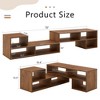 TiramisuBest 2-Piece Cube TV Stand, Free Combination L-Shaped Media Console with Open Storage Shelves for Living Room, Walnut - 3 of 4