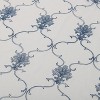 Embroidered Lightweight Sheer Scroll 2-Piece Curtain Panel Set with Stainless Grommet Header - Blue Nile Mills - 3 of 4