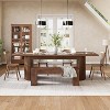 Lantine Solid Wood Dining Bench with Sturdy Legs, 47.24-Inch Farmhouse Entryway Bench Indoor for Hallway, Kitchen, Dining Room, Living Room, Brown - 4 of 4