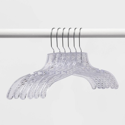 Honey-Can-Do Plastic Heavyweight Suit Clothing Hangers, Light Gray, 3 Pack  