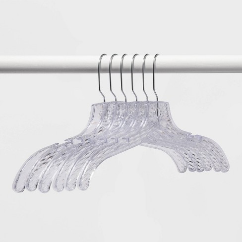 10pk Thin Plastic Hangers Gray - Brightroom™ : Target