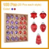 Unique Bargains Glass Decorative Hanging Tree Ornament Balls 1"-1.5" 100 Pcs - 3 of 4