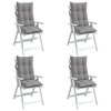 vidaXL Highback Chair Cushions 4 pcs Gray Oxford Fabric - 4 of 4