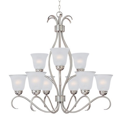 Maxim Lighting Basix 9 - Light Chandelier in  Satin Nickel