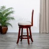 24" Counter Height Swivel Stool Modern Dining Chairs Bar Chairs X-Backrest Chair Armless Stool - 2 of 4