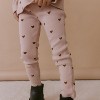 Organic Leggings - Set of 2 - Hearts + Dusty Rose - 3 of 3