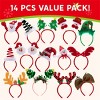 Joyfy 14-Pack Christmas Headbands – Festive 3D Holiday Party Headbands for Kids & Adults (One Size Fits All) 🎅 - 2 of 4