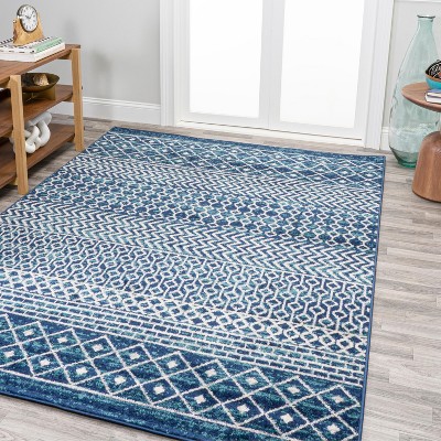Arta Moroccan Modern Geometric Rug Area Rug - JONATHAN Y
