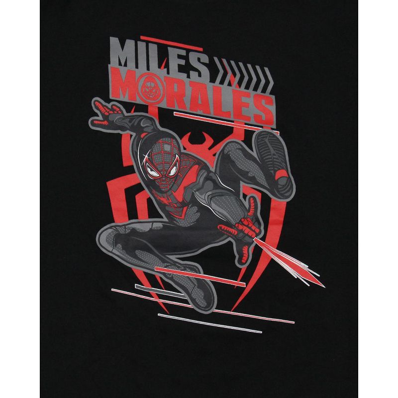 Marvel Spider-Man Big Boy's Miles Morales Web Slinging Long Sleeve T-Shirt, 2 of 5