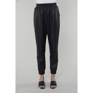 Women's Faux Leather Joggers - DOLCE CABO L - 1 of 4