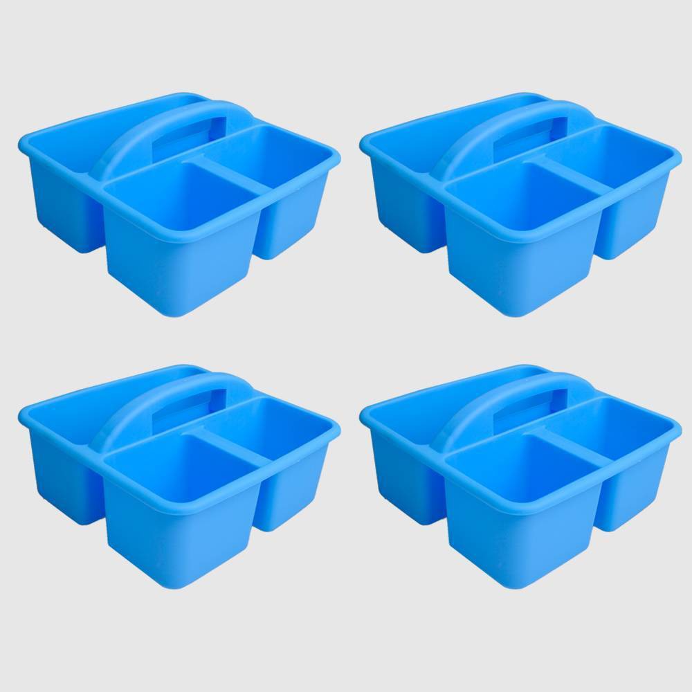 4ct Plastic Supply Caddy Blue - Bullseye's Playground was $12.0 now $6.0 (50.0% off)