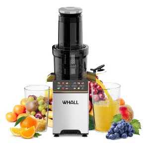 WHALL Slow Juicer,3.2" Large Feed Chute Masticating Juicer Machines,Cold Press Juicer for Vegetables & Fruits, Slow Masticating Juicer. - 1 of 4