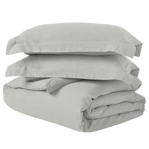 Cotton Linen Garment Washed 3 Piece Duvet Cover Set by Blue Nile Mills - 1 of 4