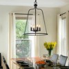 LLHZSY 16 1/5" Conical Glass Pendant Chandelier 4-Light Fixture for Dining Room Kitchen Island - 2 of 4