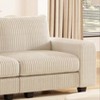 GDFStudio Susanna Beige Corduroy Upholstered Sectional Sofa with Built-In Shelf - 4 of 4