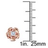 0.3 CT. T.W. White Sapphire Flower Stud Earrings in Sterling Silver - Pink - 4 of 4