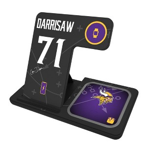 NFL Minnesota Vikings Players Game Tactic 15-Watt 3 in 1 Charging Station - 1 of 4