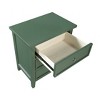 Sapphtopaz Modern Nightstand with 3 Drawers French Dovetail Bedside Table with Nickel Pulls & Tapered Legs Night Stand for Bedroom, Living Room - 3 of 4