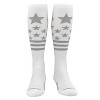 MK SOCKS Patriot USA Flag White Silver Knee-High Long Sports Socks - 2 of 4