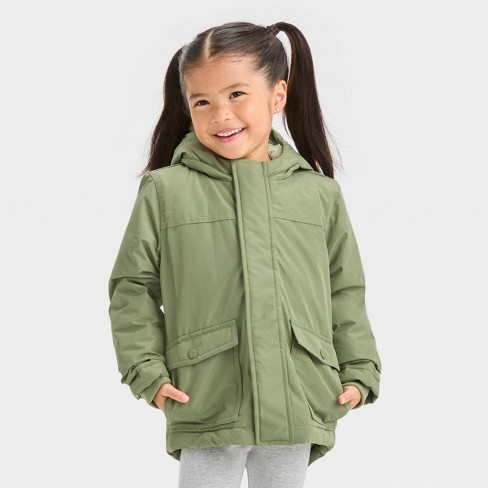 Baby Girls' Solid Faux Fur Jacket - Cat & Jack™ Off-white : Target