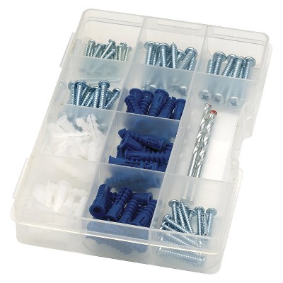 Liberty Drywall drill Bit Screw and Anchor Hardware Fastener Kit