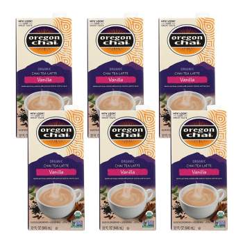 Oregon Chai Organic Vanilla Chai Tea Latte Black Tea Concentrate - Case of 6/32 fz