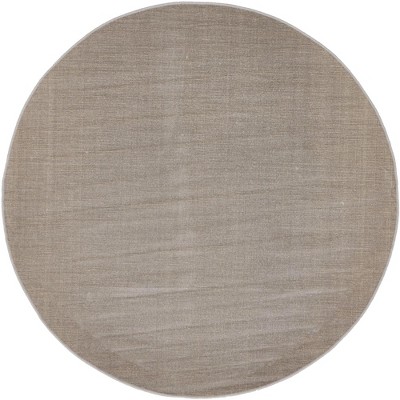 Williamsburg Easy Care Round Gray Synthetic Rug 5'